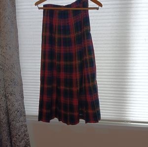 Vintage plaid tartan skirt